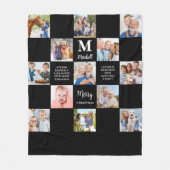 Couverture Polaire Collage Photo Famille Patchwork personnalisé Plaid (Devant)
