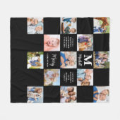 Couverture Polaire Collage Photo Famille Patchwork personnalisé Plaid (Devant (Horizontal))