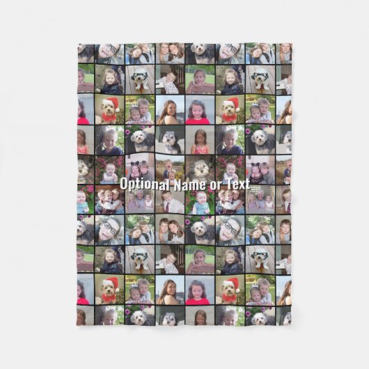 Couverture Polaire Collage photo fou - Jusqu'à 24 photos (Devant)