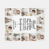 Couverture Polaire Collage photo grand-parents (Devant (Horizontal))