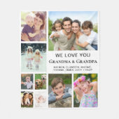 Couverture Polaire Collage photo grand-parents (Devant)