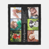 Couverture Polaire Collage photo grand-parents (Devant)