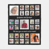 Couverture Polaire Collage Photo Grand-Parents Pour Grand-Mère Grand- (Devant)