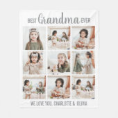 Couverture Polaire Collage photo Grandma 9 personnalisée (Devant)