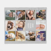 Couverture Polaire Collage photo Grey 11 (Devant (Horizontal))