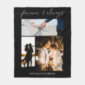 Couverture Polaire Collage photo image moderne pour toujours et à jam (Devant)