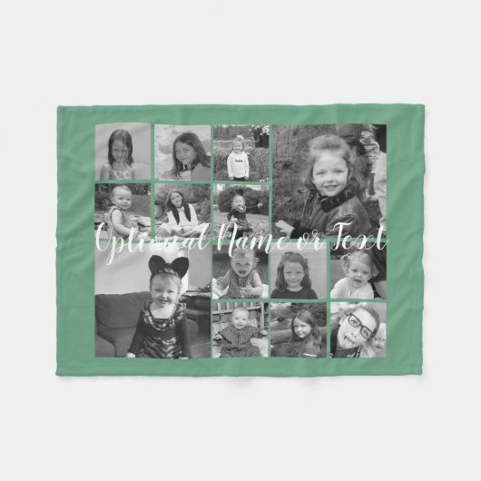 Couverture Polaire Collage photo Jusqu'à 14 photos PEUVENT MODIFIER L (Devant (Horizontal))