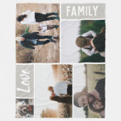 Couverture Polaire Collage photo Love and Family (Devant)