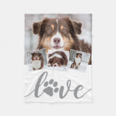 Couverture Polaire Collage photo Love Custom Chien (Devant)
