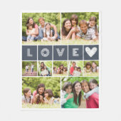 Couverture Polaire Collage photo Love Heart (Devant)
