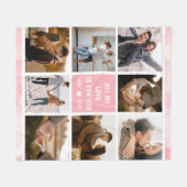 Couverture Polaire Collage photo Love Pink 8 (Devant (Horizontal))