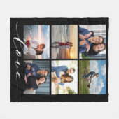 Couverture Polaire Collage photo Love Script (Devant (Horizontal))