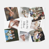 Couverture Polaire Collage photo Mariage moderne personnalisé (Devant (Horizontal))