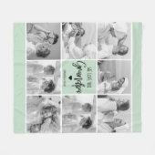 Couverture Polaire Collage Photo Meilleur Grand-Père Ever Pastel Mint (Devant (Horizontal))