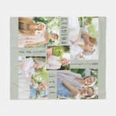 Couverture Polaire Collage photo Meilleure grand-mère jamais verte (Devant (Horizontal))