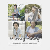 Couverture Polaire Collage photo mémorial moderne en mémoire d'amour (Devant)