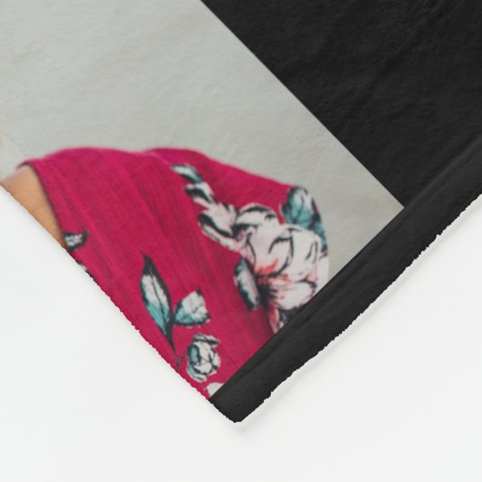 Couverture Polaire Collage photo minimal noir (Coin)