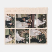 Couverture Polaire Collage photo minimaliste de 6 couples Neutre (Devant (Horizontal))