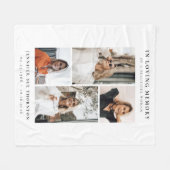 Couverture Polaire Collage photo minimaliste en mémoire d'amour (Devant (Horizontal))