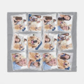 Couverture Polaire Collage photo Modern Grey 12 (Devant (Horizontal))