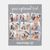 Couverture Polaire Collage photo Modern Grey 9 (Devant)