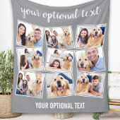 Couverture Polaire Collage photo Modern Grey 9