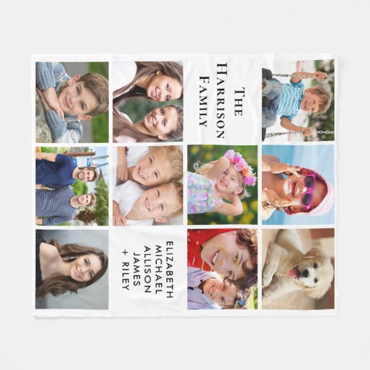 Couverture Polaire Collage photo moderne 10 (Devant (Horizontal))