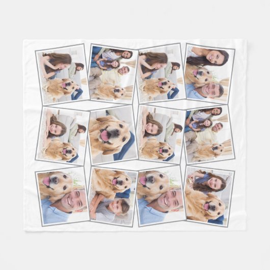 Couverture Polaire Collage photo moderne 12 (Devant (Horizontal))