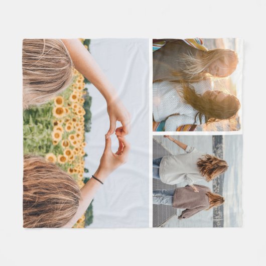 Couverture Polaire Collage photo moderne 3 (Devant (Horizontal))