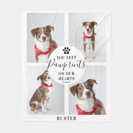 Couverture Polaire Collage photo moderne 4 | Chien/Chat Perdu d'Anima (Devant)