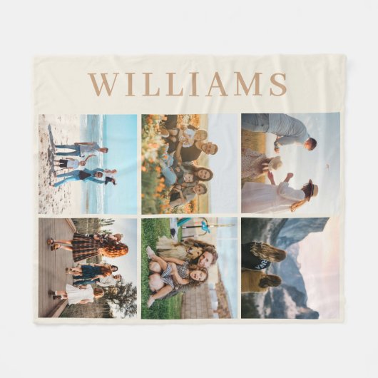 Couverture Polaire Collage photo moderne 6 (Devant (Horizontal))