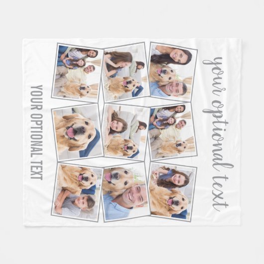 Couverture Polaire Collage photo moderne 9 (Devant (Horizontal))