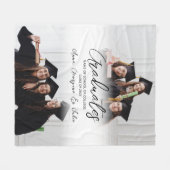 Couverture Polaire Collage Photo Moderne Amis Diplômés (Devant (Horizontal))