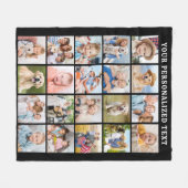 Couverture Polaire Collage photo moderne Famille Customisée 20 Photo (Devant (Horizontal))