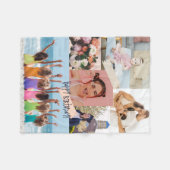 Couverture Polaire Collage photo moderne Joyeux anniversaire mignon (Devant (Horizontal))