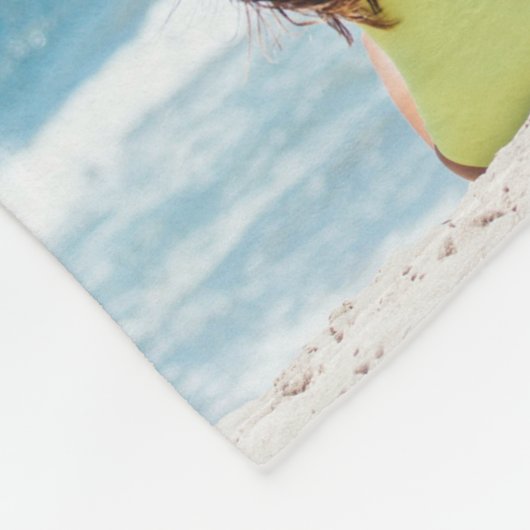 Couverture Polaire Collage photo moderne Joyeux anniversaire mignon (Coin)