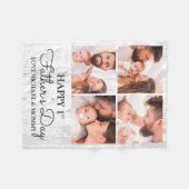 Couverture Polaire Collage photo moderne mignonne Happy First Fête de (Devant (Horizontal))