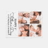 Couverture Polaire Collage photo moderne mignonne Happy First Fête de (Devant (Horizontal))