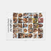 Couverture Polaire Collage photo moderne minimal blanc 30 (Devant (Horizontal))