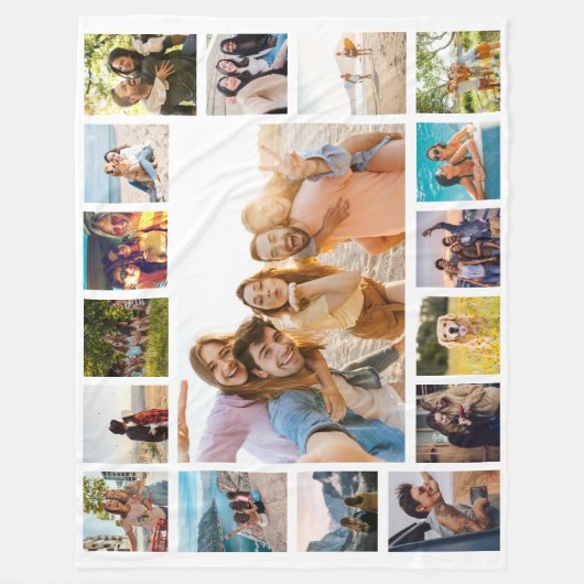 Couverture Polaire Collage photo moderne simple 17 (Devant)