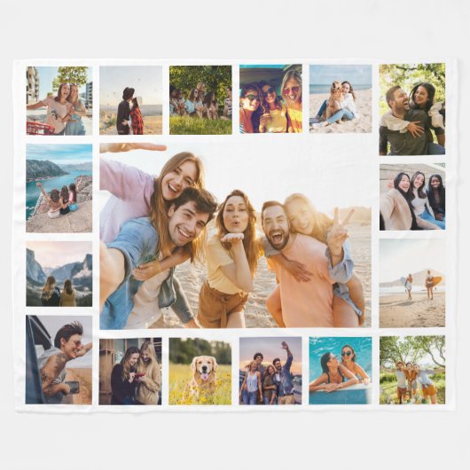 Couverture Polaire Collage photo moderne simple 17 (Devant (Horizontal))