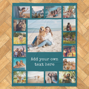 Couverture Polaire Collage photo moderne simple 17
