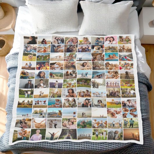 Couverture Polaire Collage photo moderne simple 88