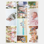 Couverture Polaire Collage photo moderne style maçonnerie blanc (Devant)