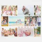 Couverture Polaire Collage photo moderne style maçonnerie blanc (Devant (Horizontal))