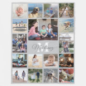 Couverture Polaire Collage photo monographique Gris et blanc modernes (Devant)