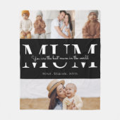 Couverture Polaire collage photo mum 4 personnalisé (Devant)