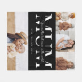 Couverture Polaire collage photo mum 4 personnalisé (Devant (Horizontal))
