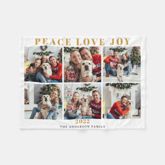 Couverture Polaire Collage photo Noël 2022 (Devant (Horizontal))