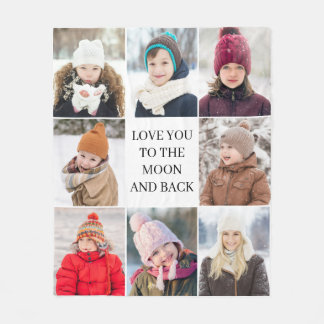 Couverture Polaire Collage photo Nous vous aimons 8 